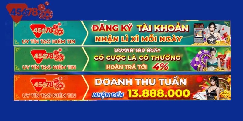 Nhận ưu đãi độc quyền từ nhà cái 45678 